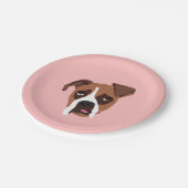 Boxer Dog 7-inch papieren Borden Papieren Bordje (Gekanteld)