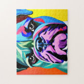 Boxer Dog Abstract kleurig portret Legpuzzel (Verticaal)