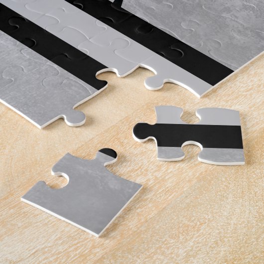 Boxer Dog Abstract zwart-witkunst Legpuzzel (Zijkant)