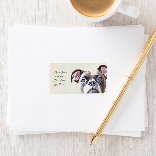 Boxer Dog Address labels (Insitu)