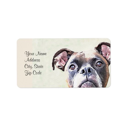 Boxer Dog Address labels (Voorkant)