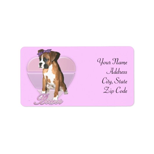 Boxer Dog Adresetiketten Etiket (Voorkant)