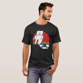 Boxer Dog and Cat Working Out Lifting Weights T-shirt (Voorkant volledig)