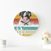 Boxer Dog Animals Lover Pet Eigenaar Grote Klok (Huis)
