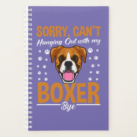 Boxer Dog Apparel Boxer Hondenliefhebber Planner (Voorkant)