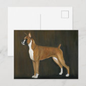 Boxer Dog Art Briefkaart (Voorkant / Achterkant)