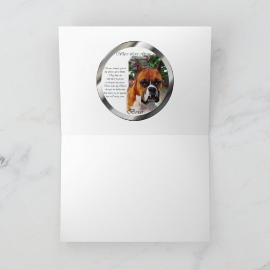 Boxer Dog Art Gifts Kaart (Binnen)