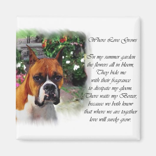 Boxer Dog Art Gifts Magneet (Voorkant)