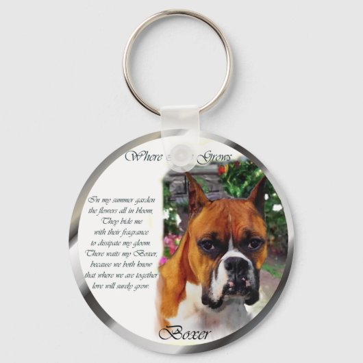 Boxer Dog Art Gifts Sleutelhanger (Voorkant)