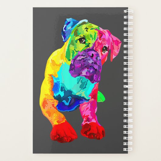 Boxer Dog Art Planner (Achterkant)