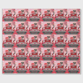 Boxer Dog-auto met hart Valentijnse Cadeaupapier (Vlak)