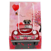 Boxer Dog-auto met hart Valentijnse Medium Cadeauzakje (Achterkant)
