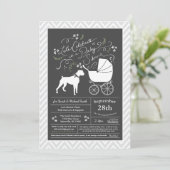 Boxer Dog Baby shower Geslacht Neutraal Kaart (Staand voorkant)