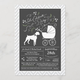 Boxer Dog Baby shower Geslacht Neutraal Kaart