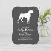 Boxer Dog Baby shower Geslacht Neutraal Kaart (Staand voorkant)