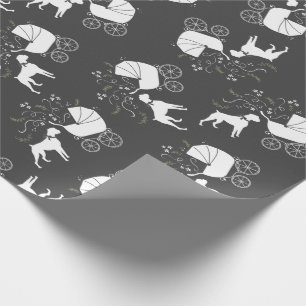 Boxer Dog Baby shower Puppy Grey Cadeaupapier