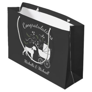 Boxer Dog Baby shower Puppy Grey Groot Cadeauzakje