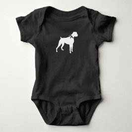 Boxer Dog Baby shower Puppy Grey Romper