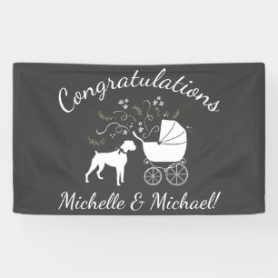 Boxer Dog Baby shower Puppy Grey Spandoek