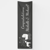 Boxer Dog Baby shower Puppy Grey Spandoek (Verticaal)