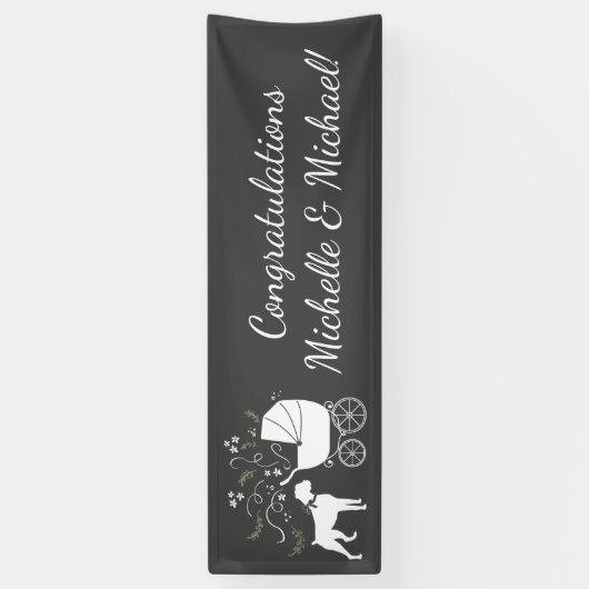 Boxer Dog Baby shower Puppy Grey Spandoek (Verticaal)