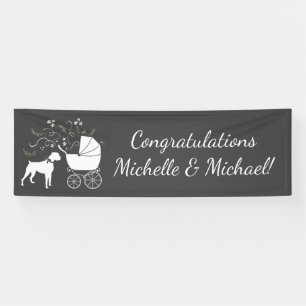Boxer Dog Baby shower Puppy Grey Spandoek