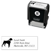 Boxer Dog Baby shower Puppy Grey Zelfinktende Stempel (In situ)