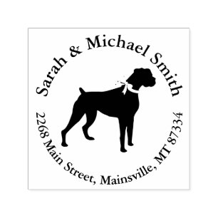 Boxer Dog Baby shower Puppy Grey Zelfinktende Stempel