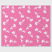 Boxer Dog Baby shower Roze meisje Cadeaupapier (Vlak)