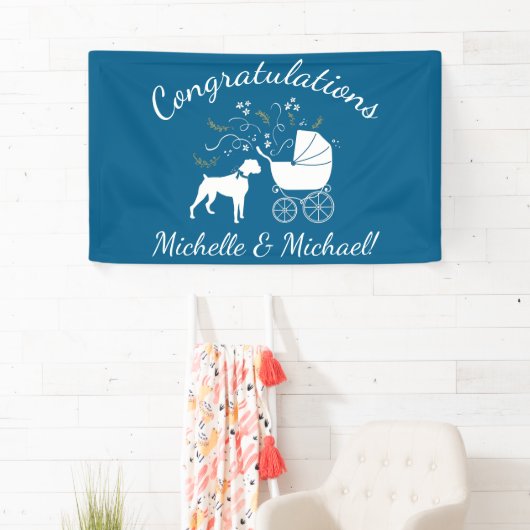 Boxer Dog Baby shower Spandoek (Insitu)