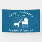 Boxer Dog Baby shower Spandoek (Horizontaal)