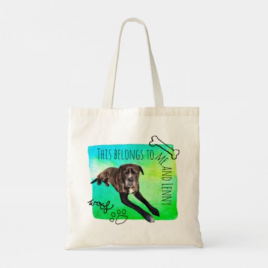 Boxer Dog Bag Tote Bag (Achterkant)