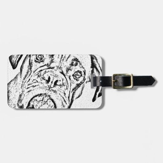 Boxer Dog Bagagelabel (Voorkant horizontaal)