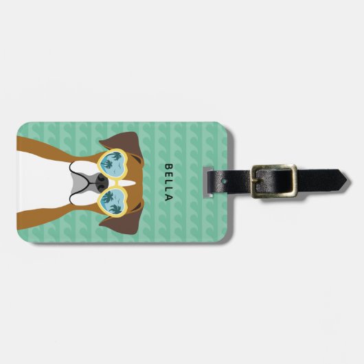 Boxer Dog Bagagelabels (Voorkant horizontaal)