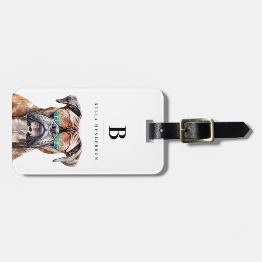 Boxer Dog Bagagelabels (Voorkant horizontaal)