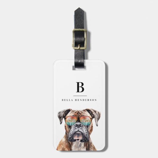 Boxer Dog Bagagelabels (Voorkant verticaal)