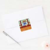 Boxer Dog Beer Pub Vierkante Sticker (Envelop)