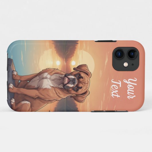 Boxer Dog bij Lake Case-Mate iPhone Case (Achterkant (horizontaal))