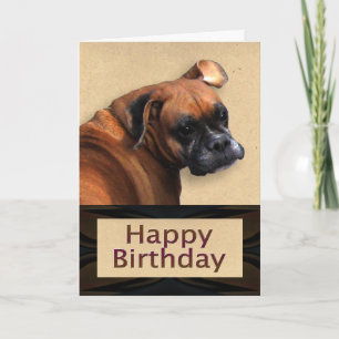 Boxer Dog Birthday Card Kaart