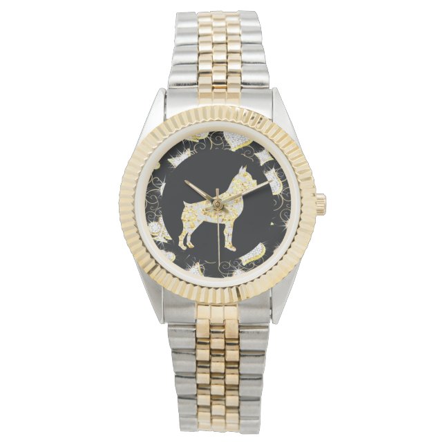 BOXER DOG BLING HORLOGE (Voorkant)