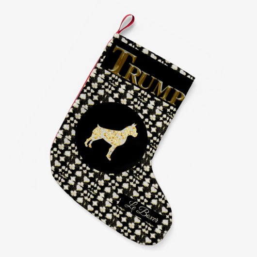 BOXER DOG BLING KLEINE KERSTSOK (Voorkant (Hangend))