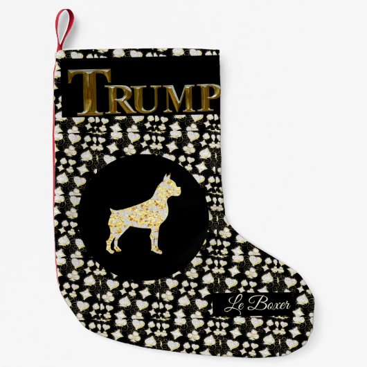 BOXER DOG BLING KLEINE KERSTSOK (Voorkant)