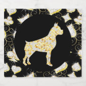BOXER DOG BLING SPARKLING WIJNETIKET (Enkel label)