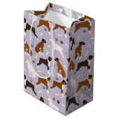 Boxer Dog Bones and Paws Medium Gift Bag Medium Cadeauzakje (Achterkant Gekanteld)
