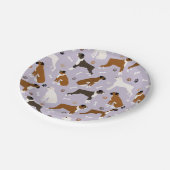 Boxer Dog-Botten en Bord poetpapier (Gekanteld)