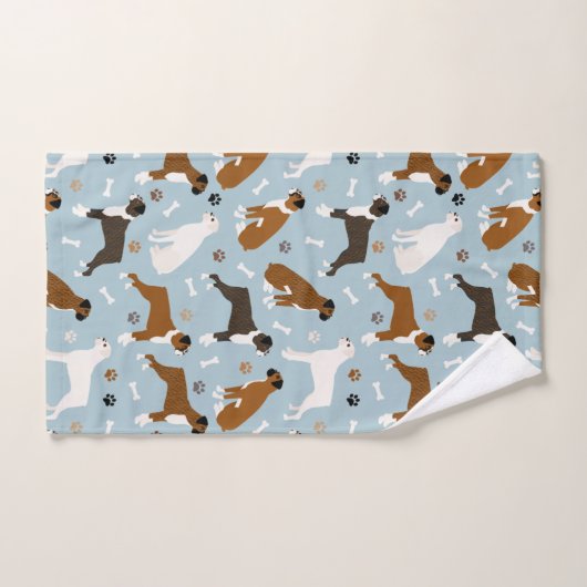 Boxer Dog Botten en Paws Bath Towel Set Bad Handdoek (Handdoek)