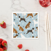 Boxer Dog Botten en Paws Napkins Servet (Insitu)
