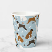 Boxer Dog-Botten en poetpapierbekertjes Papieren Bekers (Links)