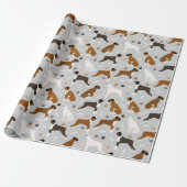 Boxer Dog Botten en poten Cadeaupapier (Uitgerold)