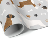 Boxer Dog Botten en poten Cadeaupapier (Rol Hoek)